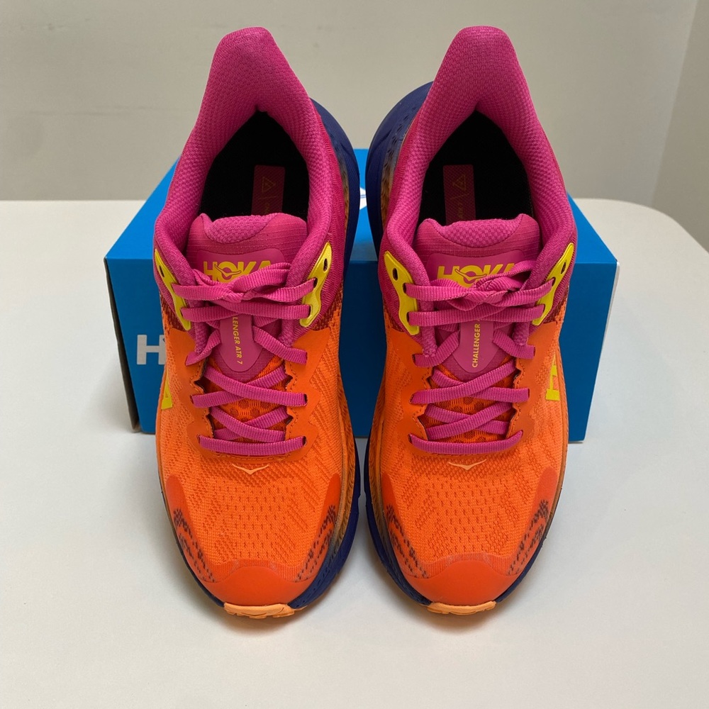 Hoka Women’s Challenger ATR 7 GTX Vibrant Orange/Pink Yarrow size 6 New in Box - Picture 6 of 8
